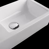 Home Supplies Ceramic Bathroom Sink Cloakroom Basin 10x41x21.5cm Gloss White view 4