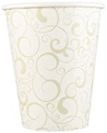 Coffee Cup By HeloGreen | 8 Ounce Paper Hot Cups - Hot Beverage Cup for Coffee, Tea, Water and More - Floral Flower Print - (100 Count)