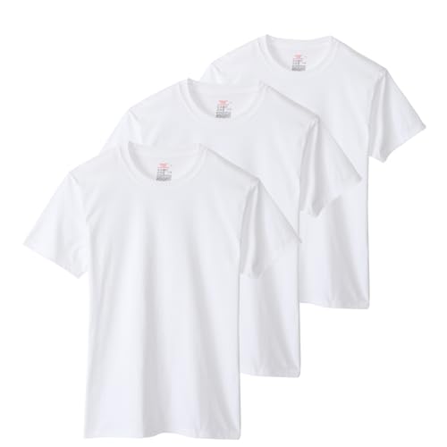 [ヘインズ] アンダーシャツ 半袖 (3枚組) 抗菌防臭加工(Fresh IQ) 3P RS クルーネックTシャツ グローバルバリューライントップス HM1EY701-010-L メンズ