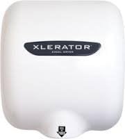 XLERATOR XL-BW White Plastic Resin 110/120V 1.1 Noise Reduction Nozzle Hand Dryer with Speed and Heat Control