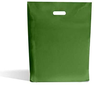 UK Store Large Harrods Green Plastic Boutique Gift Shop Carrier Bags - 38cm x 46cm + 7cm x (30)