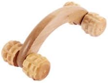 Inlacha Wooden Body Neck Shoulder Muscle Relaxation 4 Wheels Massager Roller