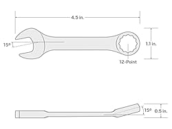 TEKTON 13 mm Stubby Combination Wrench | 18068