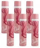 Charlie Pink Body Spray 75ml Perfumed Deodorant by Revlon - 6 Pack