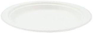 We Can Source It Ltd - 9-inch (23cm) Super Rigid Sugarcane Bagasse Plates Round Disposable Plates - Fully Compostable Perfect for Picnics, BBQs, and Parties - 250Pack