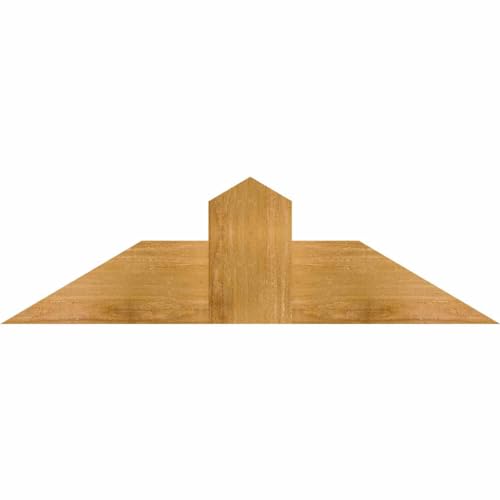 36"W x 10"H x 2"D x 6"F, 7/12 Pitch, Portland Rough Sawn Timber Gable Bracket,…