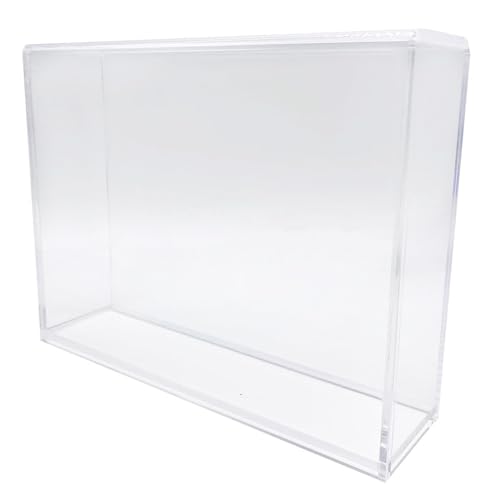 Display Geek, 1 x Acrylic Case Only Compatible with SNES Super Nintendo Standard Video Game Cartridges, 4mm Thick, UV Resistant & Magnetic Slide Bottom - Nothing Else fits