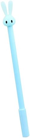 Saniswink 4Pcs Kawaii Rabbit 0.38mm Black Ink Gel Pens Stationery Office School Supplies Smooth and well written pen