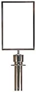 Tensabarrier A4 Chrome Rope Barrier Sign Holder - Portrait