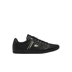 Lacoste Men's Chaymon Sneaker, Black/Black/Gold