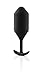 b-Vibe Snug Plug 4, Weighted Silicone Butt Plug, Advanced Anal Plugs - Sex Toys for Adults, 257g (Black)