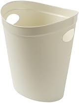 Addis 518078 Plastic Waste Paper Bin Linen Cream 12 Ltr Trash Bin view 3