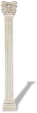Amedeo Design ResinStone 1800-24L Square Capital Fluted Column, 9 by 9 by 96-Inch, Limestone