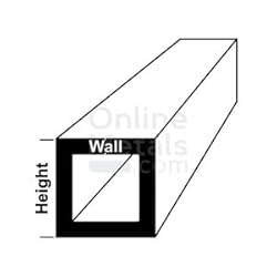Hot Rolled Steel Square Tubing, ASTM A-36, 2-1/2" x