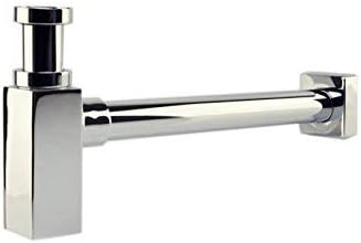 Atco® Designer Washbasin Siphon P-Trap Drain Trap Brass Square