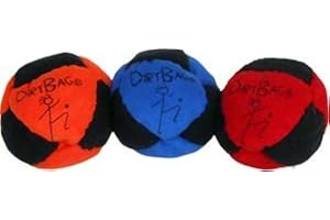 DIRTBAG Classic Footbag Hacky Sack 3 Pack, Handmade, Pro-Grade Durability, Original Design, Machine Washable