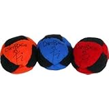DirtBag Classic Footbag Hacky Sack 3 Pack - Orange/Blue/red