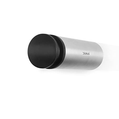 blomus 8 cm Stainless Steel/Plastic Entra Wall Mounted Door Stop, Silver/Black