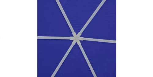 Festzelt mit 6 Seitenwänden Gartenbauten Pavillons und Partyzelte stabil Blau 2x2 m – Bild 6