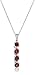 Amazon Collection Sterling Silver 4-Stone Genuine or Created Gemstone Pendant Necklace (4mm), 18”
