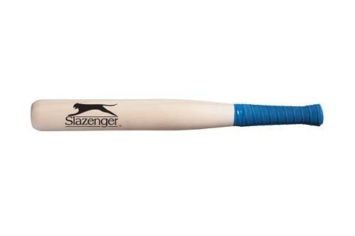 New Slazenger One Piece Rubber Grip Wooden Stick Baseball Blade Rounders Bat