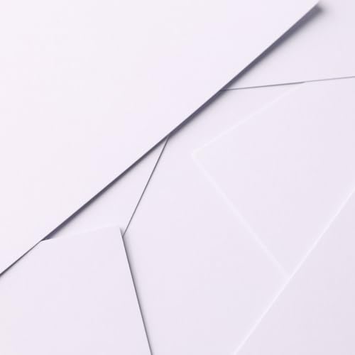 VGOODALL 60 Stück Tonpapier Weiß, Bastelpappe in Weiß Papier Bastelpapier 300 g/m² Druckerpapier Premium Tonzeichenpapier Craft Paper zum Basteln Drucken