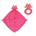 Angel Dear Blankie and Ring Rattle Set (Fuchsia Robot)