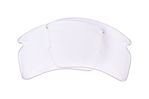 Seek Optics Replacement Lenses for Oakley FLAK 2.0 XL, Crystal Clear Non-polarized