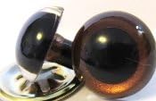 5 Pair of 18mm Premium Craft Eyes - Shimmer Dark Brown