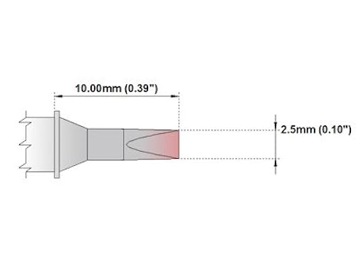 Thermaltronics H60-BL Conical Sharp 0.5mm (0.02in) Interchangeable For Hakko T31-03BL