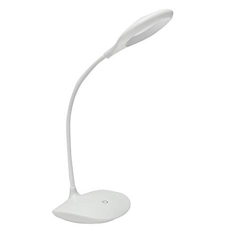 SaleOn Touch On/Off Switch LED Desk Lamp/Student Study Reading/Learning Dimmer/Brightener Rechargeable Led Table Lamps(White)-762