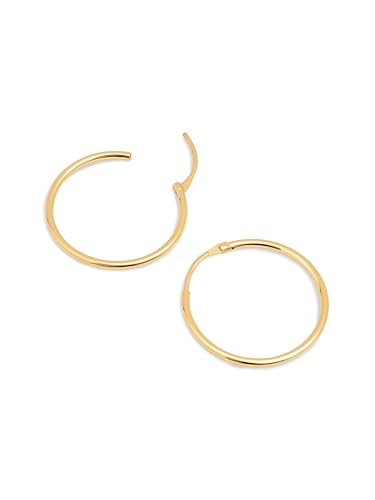 - Pendientes Aro Maria M. Acero con Baño en Oro de 18 Kt. Joyas Para Mujer.