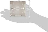Merriway BH04175 Moulded Surface Pattress Back Box 1-Gang 35mm Deep White view 4