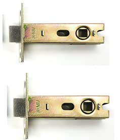 2PCS Tubular Mortice Latch 45 mm Flat Tongue Lock for for Spring Handle Door Room Bathroom Latches & Bolt