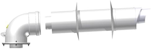 BIASI - FERROLI - LAMBORGHINI - NOVA FLORIDA - SAVIO - CONCENTRIC COMPLETE KIT Ø60/100mm (Ø2,36/3,93in) compatible for condensing boilers, with 87° bend and extension with terminal and accessories, for air inlet and flue outlet