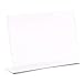 pbf 6x4 Acrylic Sign Holder | 6 x 4 Horizontal Stand Up Slanted Sign Holder | Acrylic Stands for Display | Clear Picture Frame, Menu Table Top Stand, Plastic Flyer Holder (12-Pack)