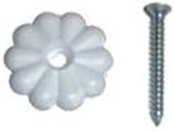 White Ceiling Rosettes 1-1/8" Dia 200 Each Uses #6 x 1-1/4" or 1-1/2" Screw (Included)