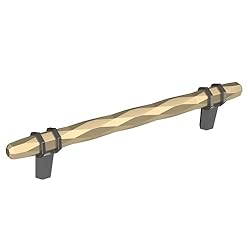 Amerock | Cabinet Pull | Golden Champagne/Black