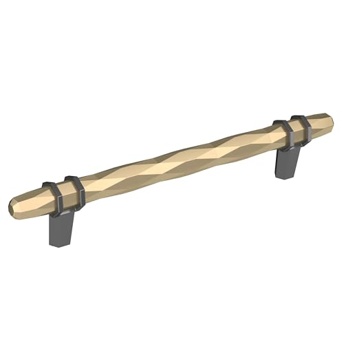 Amerock | Cabinet Pull | Golden Champagne/Black