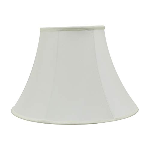 Beige Lamp Shade Set of 2, E Brand Bell Fabric Lamp Shade for Table Lamp and Floor Lamp. 9x18x14 inch, Satin Fabric Hand Crafted, Spider