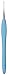 Clover 1225 Amour Steel Crochet Hook No. 10, 0.75mm , Blue
