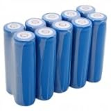 Vamery 10 Pack Neutral 3.7V-4.2V 5000mAh 18650 Rechargeable Lithium Battery Blue