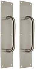 Rockwood Stainless Steel Pull Plate - 16x4 Inch Satin Finish Door Handle
