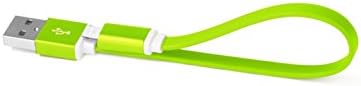 Lighting cable, COSMOCAT USB Short Flat Cable, high-speed USB to 8 Pin Lighting Charging Cable with metal connector for iPhone and iPad (0.65 ft /0.2 m) (Green)