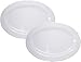 Virtual Elements Set of Two Melamine Oval Serving Tray White 18 by 13.3 Inches