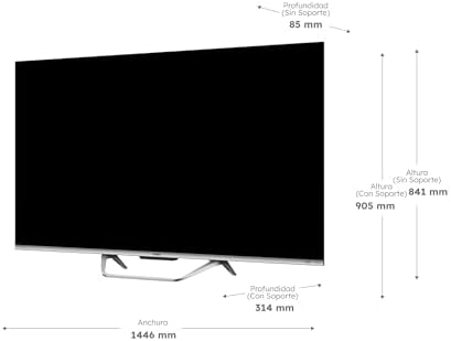 QLED 4K UHD H65Q80FUX - 65", Smart TV, Google TV, Dolby Atmos y Dolby Vision, HDR 10+, Smart Remote Control, Google Assistant, Bluetooth 5.1, DBX TV, HDMI 2.1 x 4, Sin Marcos, 2025