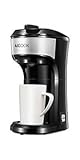 Espresso Machine Aicok, Cappuccino and Latte Coffee Maker, 15 Bar Espresso Maker with Independent Milk Frother, Stainless Steel Coffee Machine