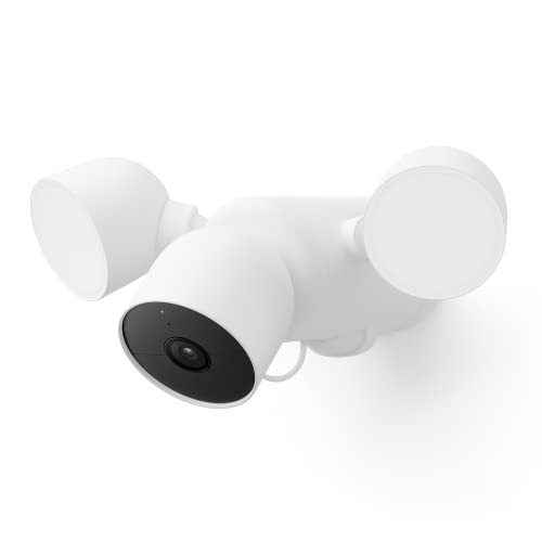 Google Nest Cam met schijnwerper - bekabelde buitenlucht - intelligente beveiligingscamera - beveiligingscamera met schijnwerper, GPLE9, sneeuw