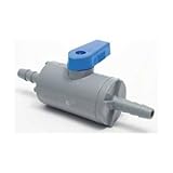 Ball Valve, 1 Pc, 3/8 In, PVC, Hose Barb