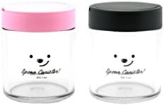 Cereal Spoon Canister Salad Bottle Smile Bear Pink+Black Set